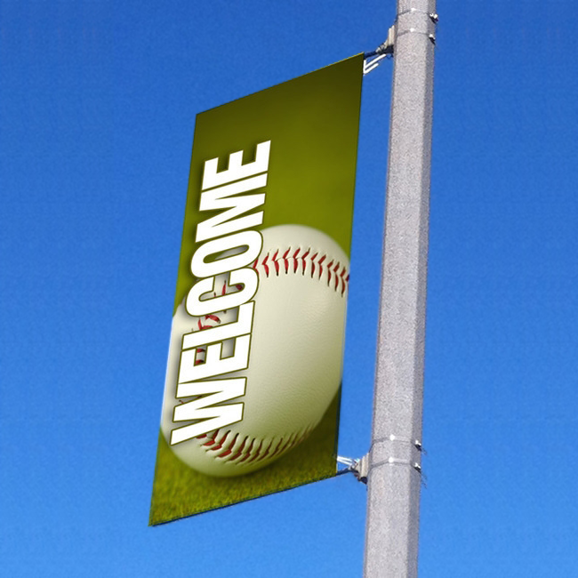 Street Pole Vinyl Banner with Bracket - 24